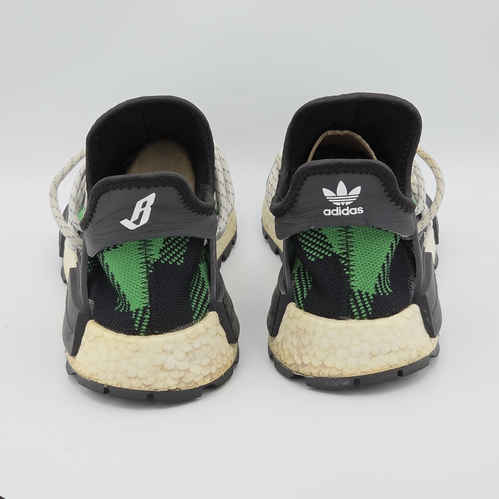 Adidas Pharrell x Billionaire Boys Club NMD Hu Trail Green Plaid Sneakers - Picture 4 of 9
